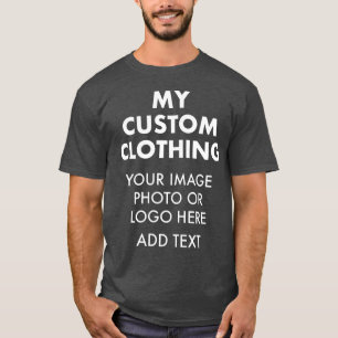 Custom Personalized MEN'S CHARCOAL GREY T-SHIRT