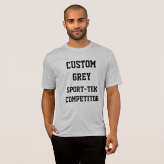 Custom Personalized Men's GREY SPORT-TEK T-SHIRT