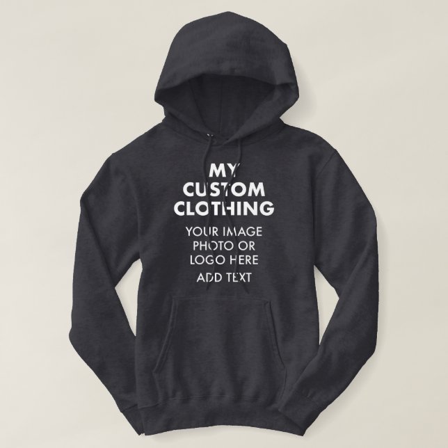 Custom Personalized MEN'S HOODIE - DARK GREY (Design Front)
