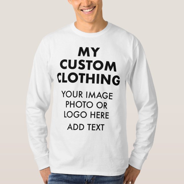 Custom Personalized MEN'S LONG SLEEVE (WHITE) T-Shirt (Front)
