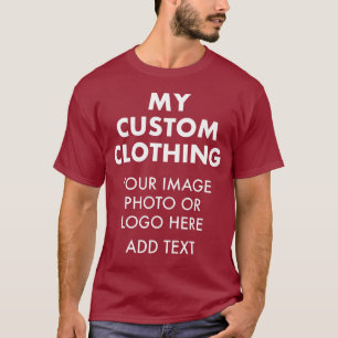 Custom Personalized MEN'S MAROON RED T-SHIRT