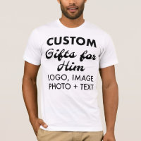 Custom personalized Men's Slim White T-Shirt