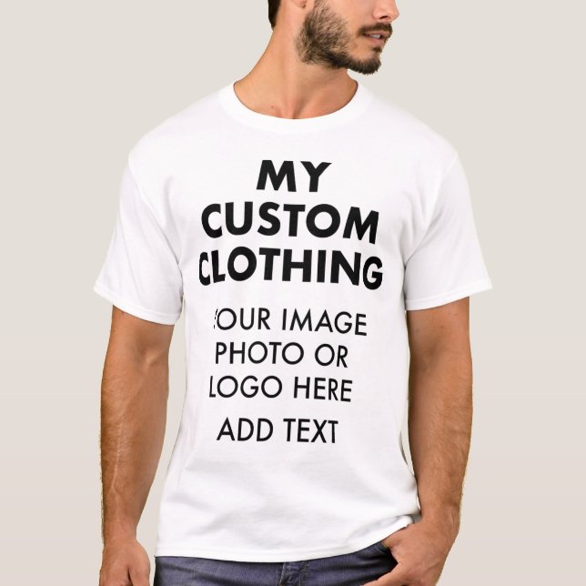 Custom Personalized MEN'S WHITE T-SHIRT (Front)