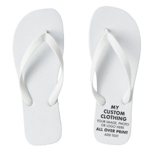 Custom Personalized MEN'S WIDE STRAP FLIP FLOPS