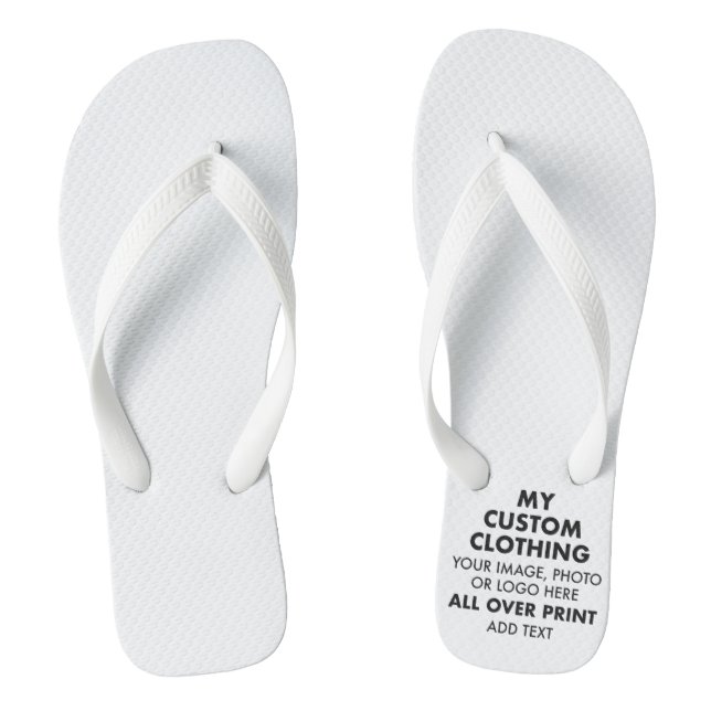 Custom Personalized MEN'S WIDE STRAP FLIP FLOPS (Footbed)
