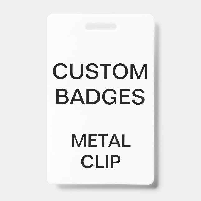 Custom Personalized METAL CLIP BADGE (Front)