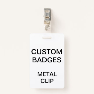 Custom Personalized METAL CLIP BADGE