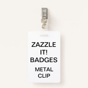 Custom Personalized METAL CLIP BADGE