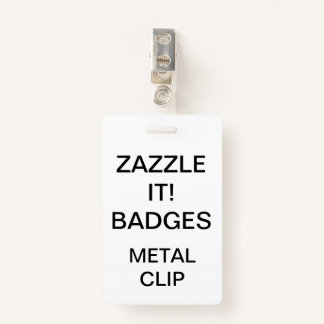 Custom Personalized METAL CLIP BADGE