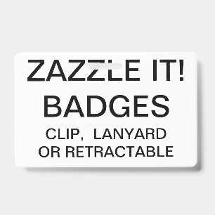 Custom Personalized METAL CLIP BADGE Template