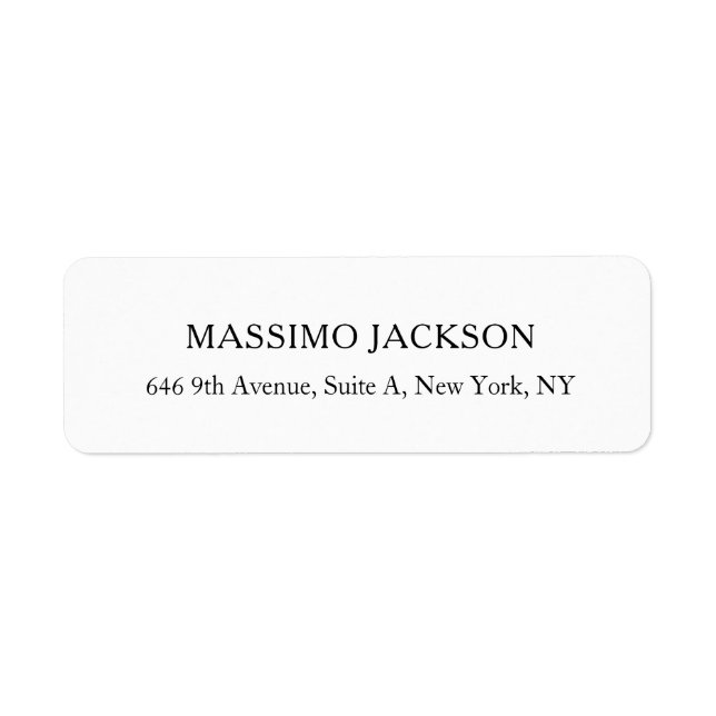 Custom personalized minimalist address name (Front)
