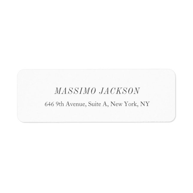 Custom personalized minimalist address name (Front)