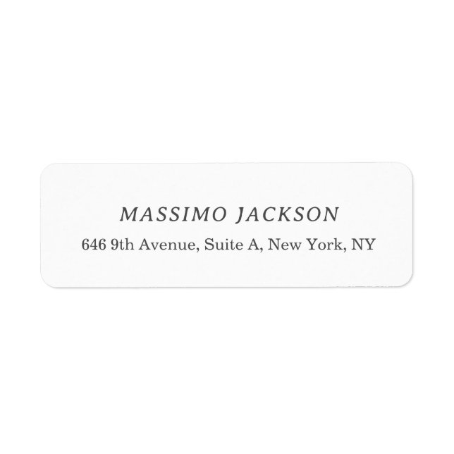 Custom personalized minimalist address name (Front)