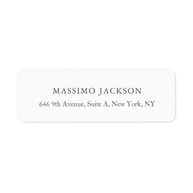 Custom personalized minimalist address name (Front)