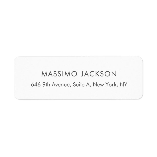 Custom personalized minimalist address name (Front)