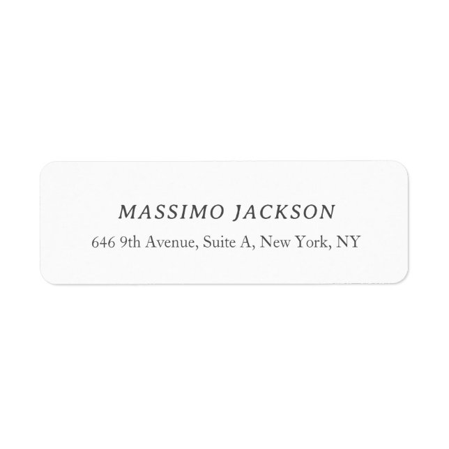 Custom personalized minimalist address name (Front)