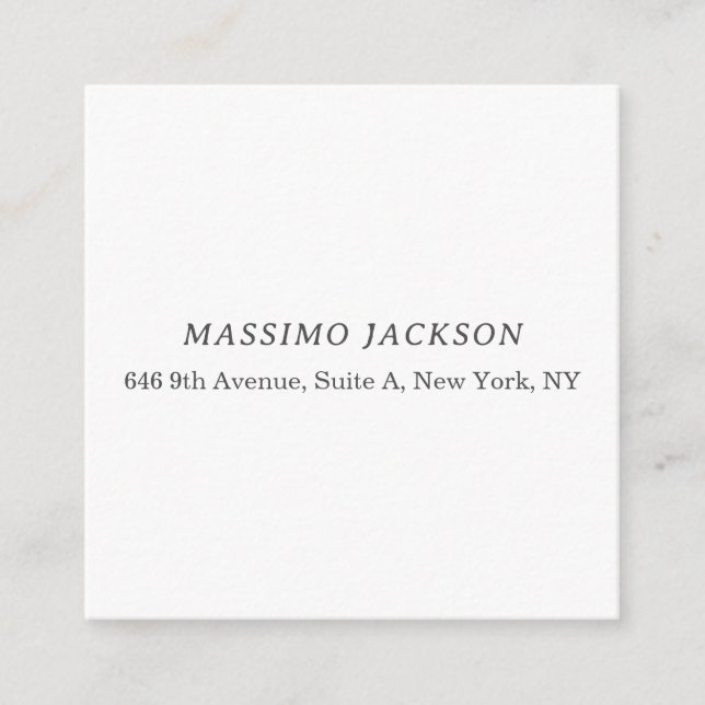 Custom personalized minimalist address name enclosure card (Front)