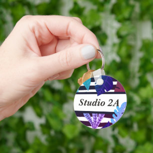 Custom Personalized Modern Minimalist Keychain