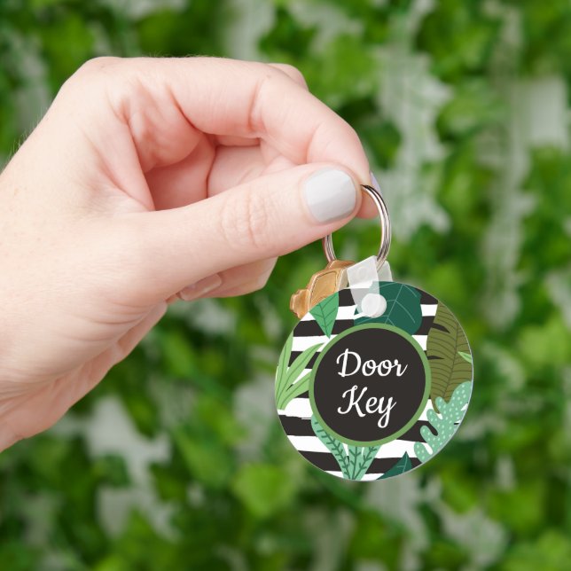Custom Personalized Modern Minimalist Keychain (Hand)
