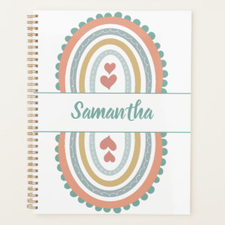 Custom /personalized modern rainbow planner