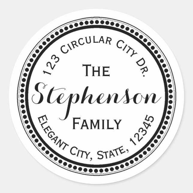 Custom Personalized Modern Return Address Label (Front)