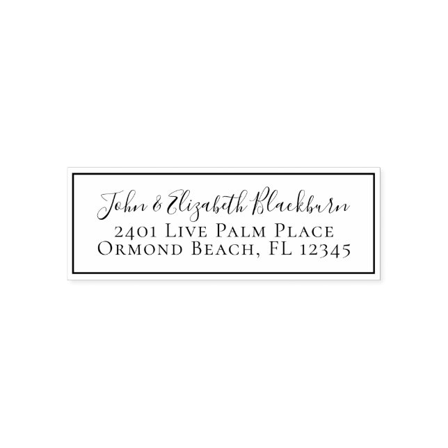 Custom Personalized Modern Return Address Label Self-inking Stamp (Design)