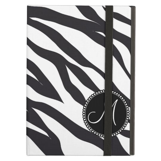 Custom Personalized Monogram Initial Zebra Stripes iPad Air Case