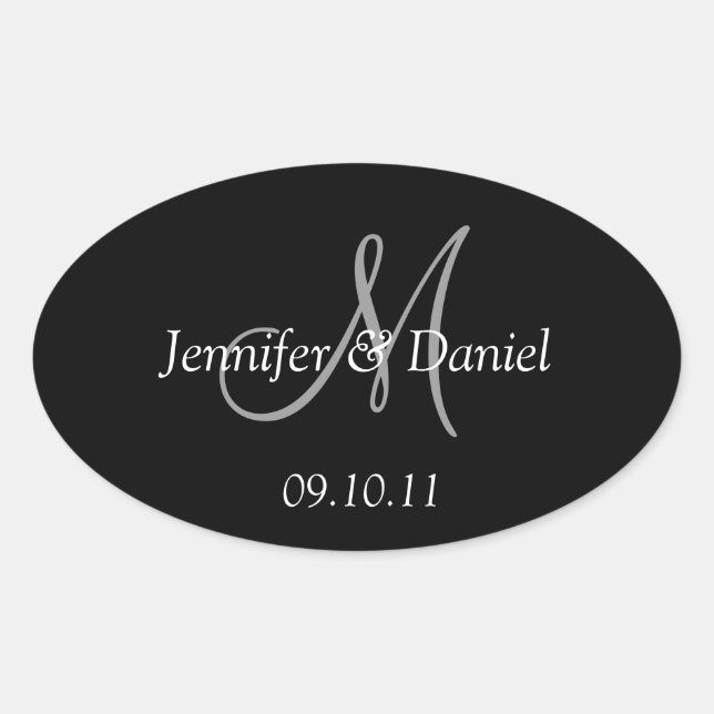 Custom Personalized Monogram Wine Labels (Front)
