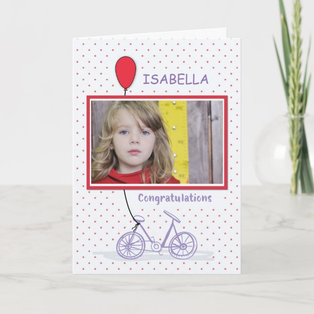 Custom Personalized Name and Photo Congratulations Card (Front)