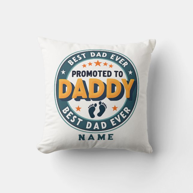 Custom Personalized Name Gift for Dad Throw Pillow (Front)