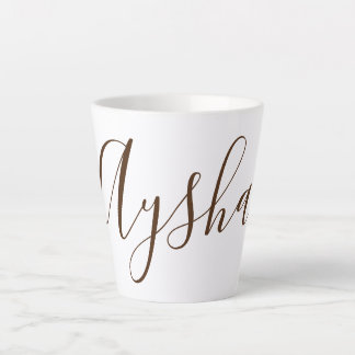 Custom Personalized Name Latte Mug