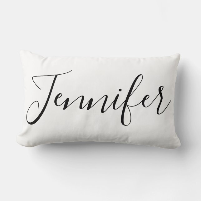 Custom Personalized Name Lumbar Pillow (Front)