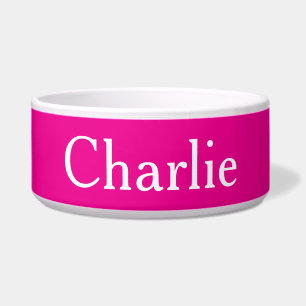 Custom Personalized Name Photo Art Bright Pink Pet