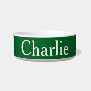 Custom Personalized Name Photo Art Forrest Green Bowl