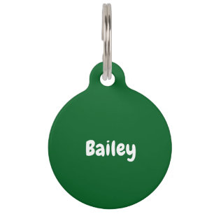 Custom Personalized Name Photo Forrest Green Pet Tag