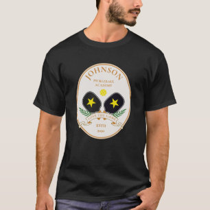 Custom Personalized Name Pickleball Academy Logo T-Shirt