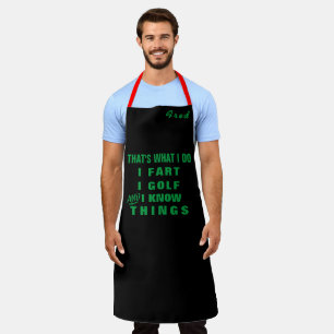 Custom Personalized Name "Thats What I Do" Golfer  Apron