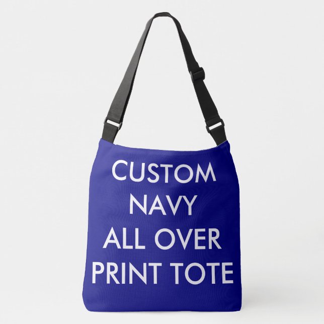 Custom Personalized NAVY ALL OVER PRINT TOTE BAG (Front)