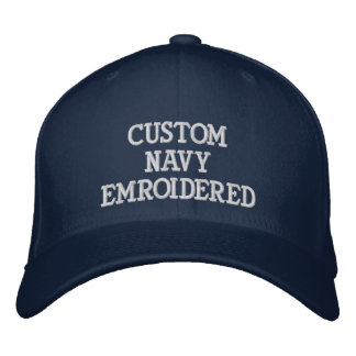 Custom Personalized Navy Embroidered Baseball Cap
