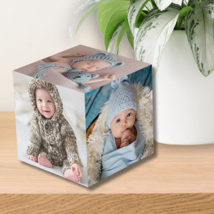 Custom Personalized Newborn Baby Photo Cube
