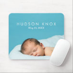 Custom Personalized Newborn Baby Photo Gift Mouse Pad<br><div class="desc">Add your favourite baby photo to create a unique one of a kind computer mousepad for yourself or custom personalized gift for someone special! Make it a keepsake for friends and family by adding a newborn photo and new baby's name, birthday and any other special details. Click the CUSTOMIZE IT...</div>