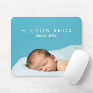 Custom Personalized Newborn Baby Photo Gift Mouse Pad