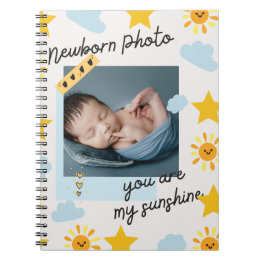 Custom personalized newborn nursery notebook