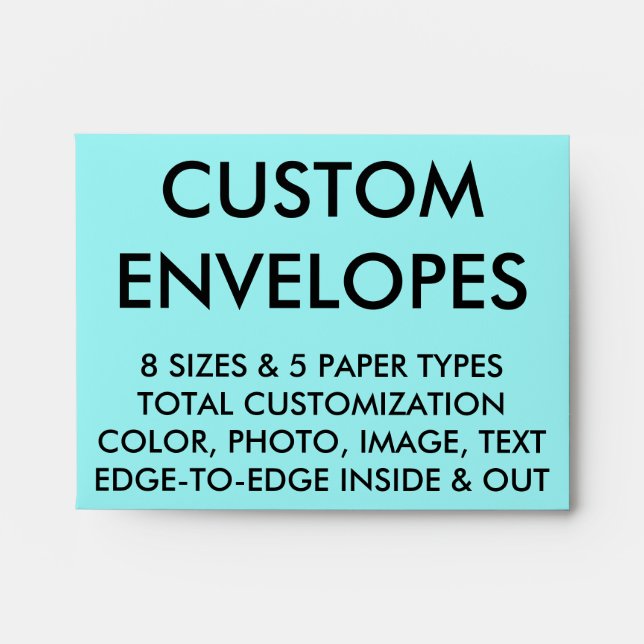 Custom Personalized Note Card Envelope Blank (Front)