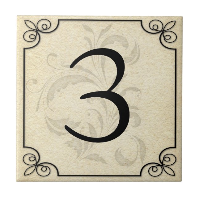 Custom Personalized Number/Letter Ceramic Tile (Front)