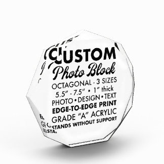 Custom Personalized Octagonal Photo Paperweight