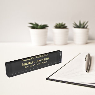 Custom Personalized Office Title Desk Name Plate