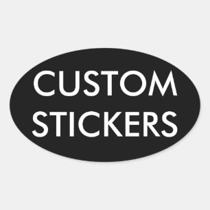 Custom Personalized Oval Stickers Blank Template