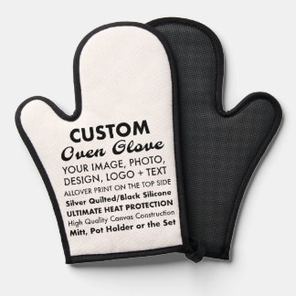 Custom Personalized Oven Glove/Mit with Silicone Oven Mitt
