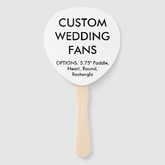 Custom Personalized PADDLE WEDDING FANS Template